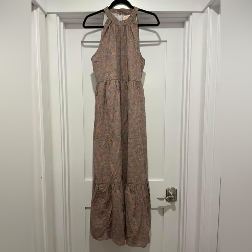 Victoria Dunn Maxi, NWT, 100% cotton, lined. The color is dusty mauve. Size M.